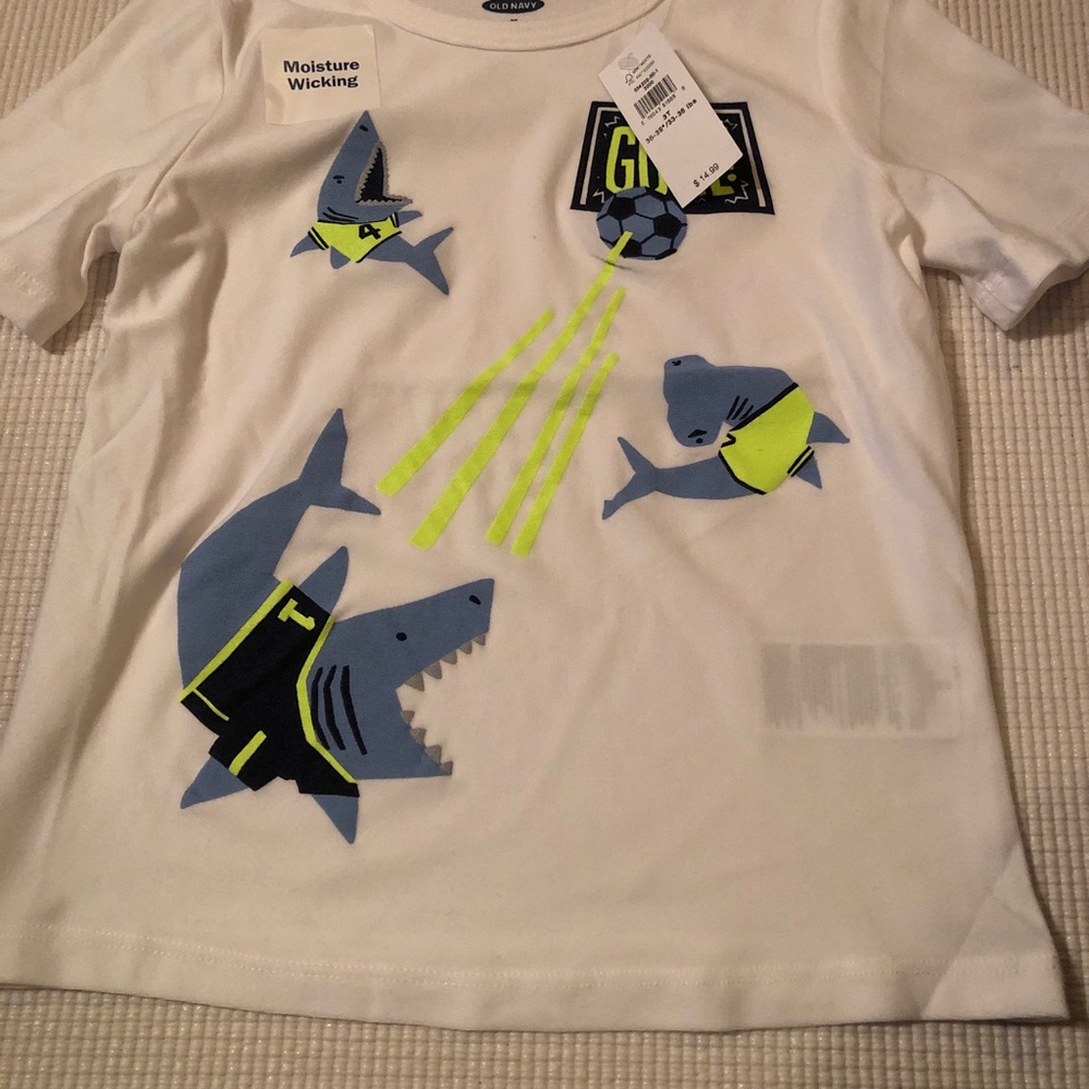 Old Navy Shark Active Shirt Toddler Boys